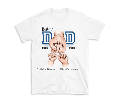 Best Dad With Children's Names Father's Day Tee