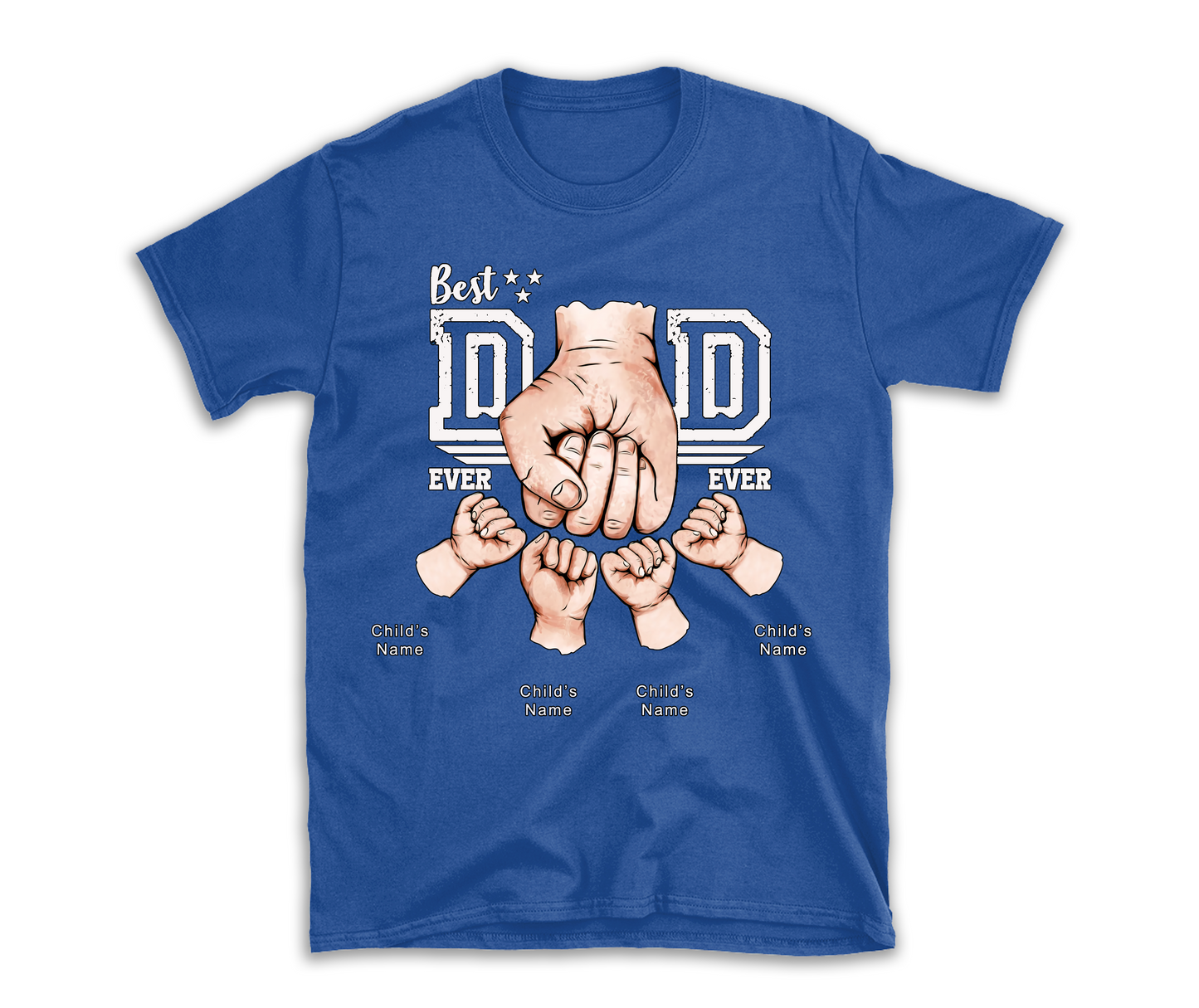 Best Dad With Children's Names Father's Day Tee